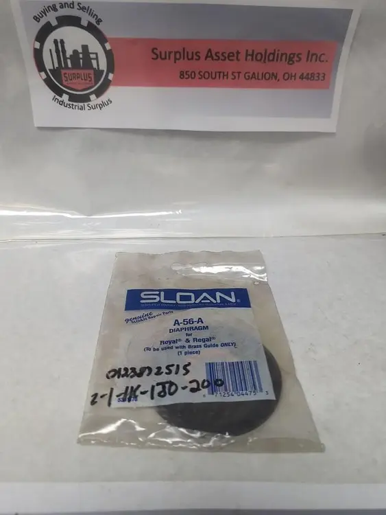 New | in-Stock SLOAN A-56-A Misc Electrical & Power Parts Ohio US | Surplus Asset Holdings #1245433