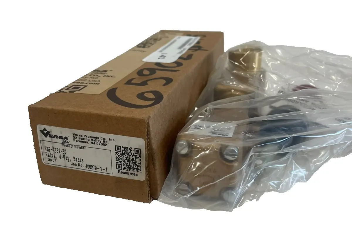 NEW VERSA VLP-4332-30 4 WAY BRASS VALVE VLP433230