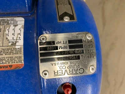 USED Carver Pump KWP88-200-313-5 SF