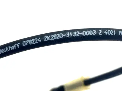 USED BECKHOFF POWER CABLE M8 4-PIN MALE TO FEMALE 0.3M