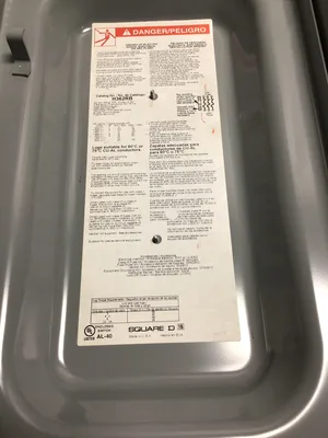 Square D H362RB Heavy Duty Safety Switch 60A 600VAC Type 3R Enclosure