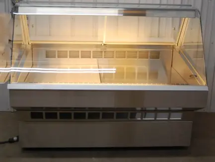 142-0002 Federal SQ5CD 60 Inch Refrigerated Curved Glass Deli Display Case