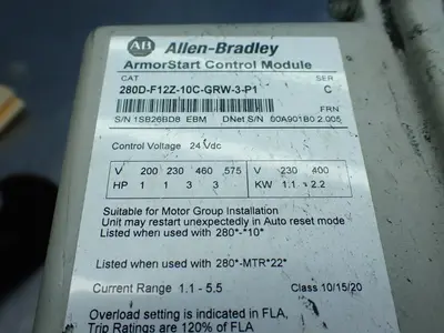 USED ALLENBRADLEY 280DFN10R