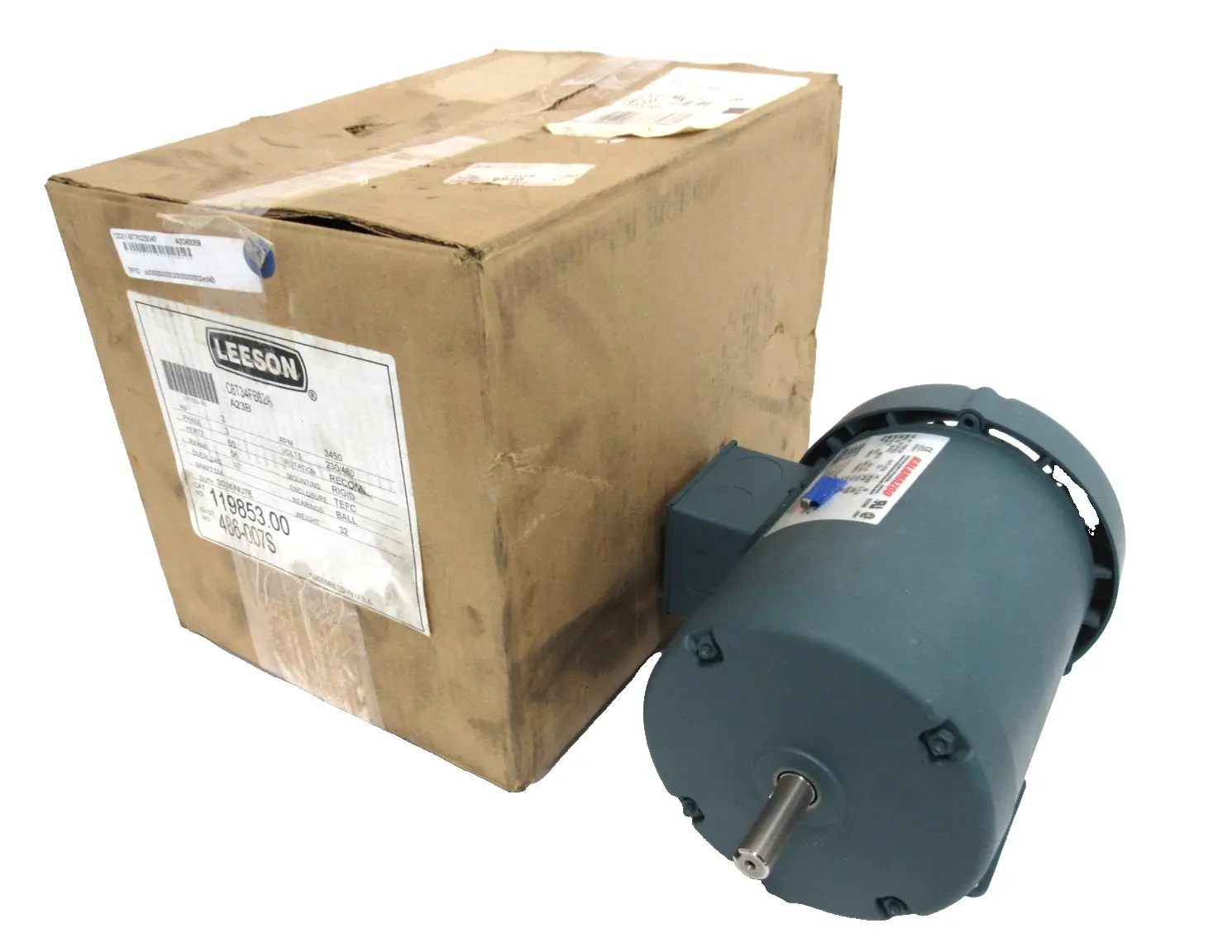 NEW LEESON C6T34FB62A MOTOR 3HP 230/460V 3450RPM 119853.00