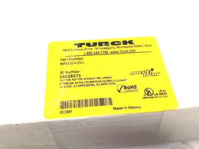 USED TURCK MULTIBOX JUNCTION BOX, 8-PORT M12, M23 HOMERUN, E8028573