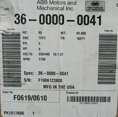 NEW BALDOR BALDOR 36 – 0000 – 0041