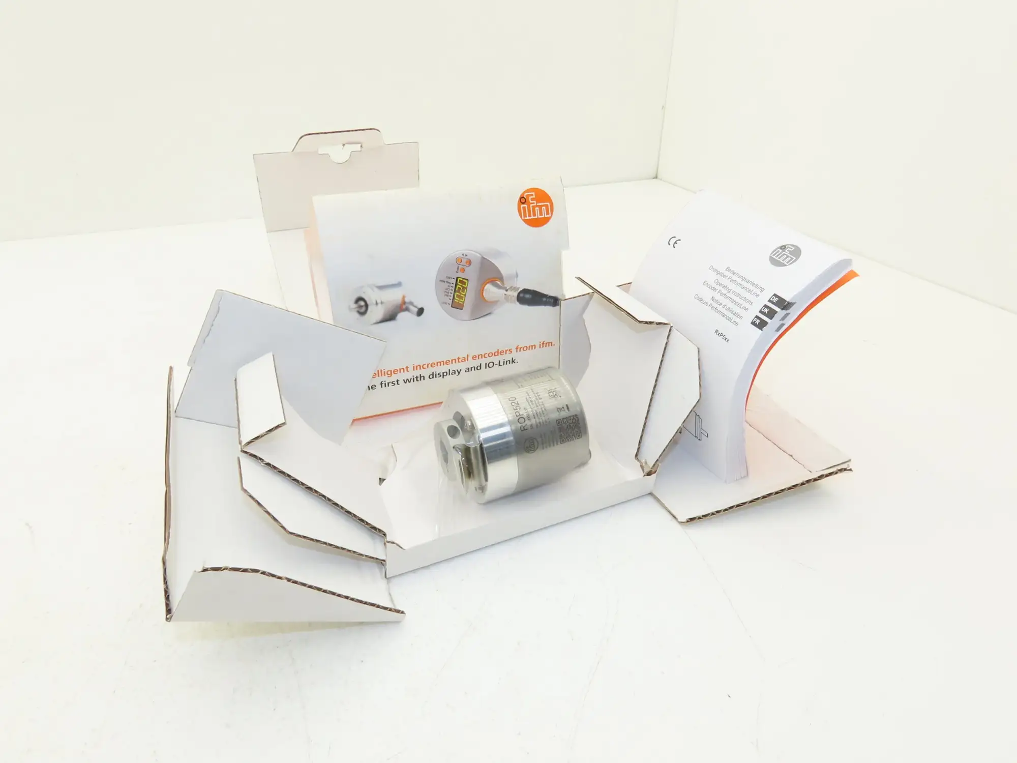 IFM ROP520 Incremental Rotary Encoder w/Display IO-Link 1.1 Hollow Shaft