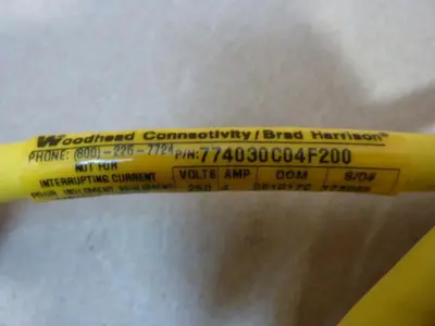 New | in-Stock BRAD HARRISON / WOODHEAD 774030C04F200 Cable & Wire Michigan US | Ideal Machinery #884095