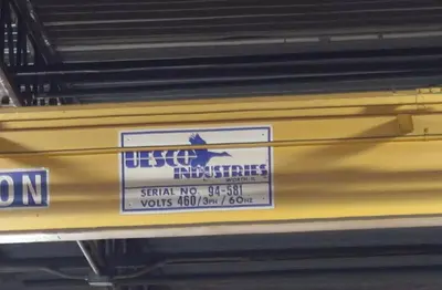USED 1999 USECO INDUSTRIES 3 TON DOUBLE BRIDGE OVERHEAD CRANE