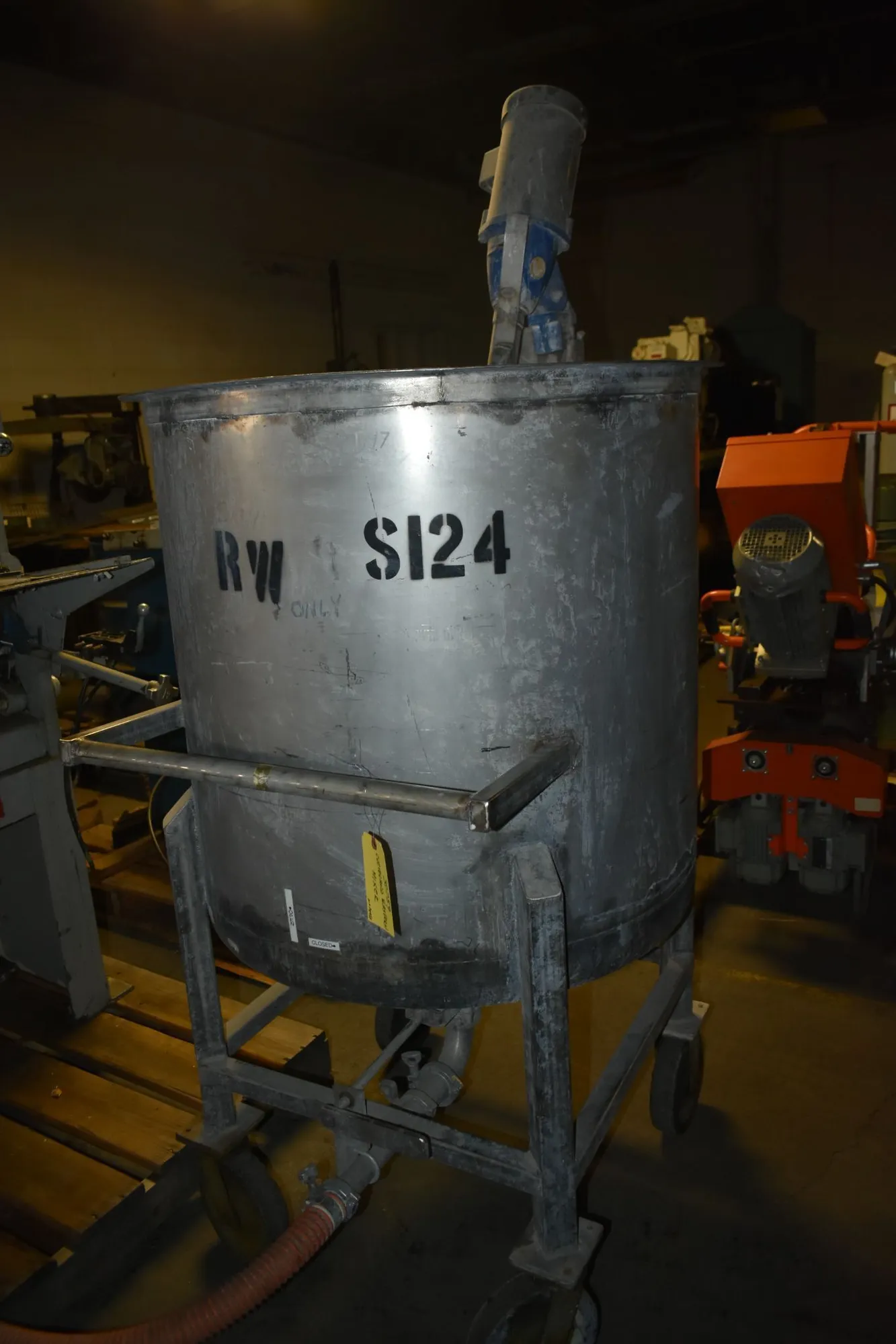 1/4 HP CLEVELAND EASTERN "E-2T" PORTABLE BATCH MIXER & STAINLESS STEEL TUB