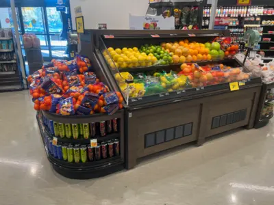 1-0710 JSI Self Contained Refrigerated 4 Piece Produce Island