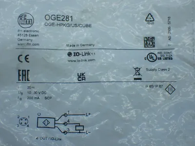 New | in-Stock IFM OGE281 Photoelectric Sensors Ohio US | HGR 24 #1070024