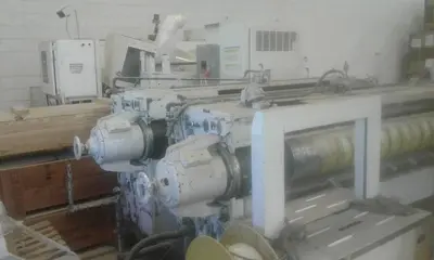 37″ x 84″ Langston 2 color Flexo Printer Slotter