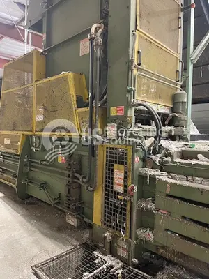 USED 1997 BOLLEGRAAF HBC-110 AUTO TIE BALER WITH HBT 1216-2000 CONVEYOR