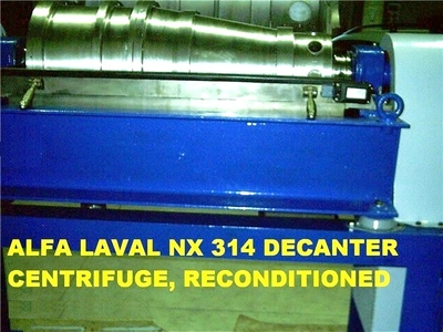 (2) Alfa-Laval NX 314B-31G decanter centrifuges, 316SS.