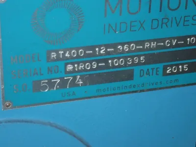 USED 2015 MOTION INDEX DRIVES RT 40012360RHCV1006