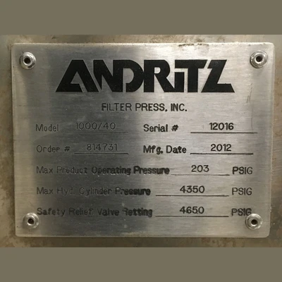 NEW ANDRITZ 1000/95, MIXED PACK MEMBRANE