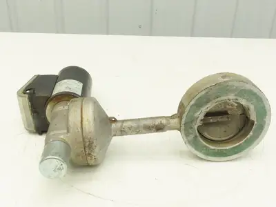 Krom Schroder MB 7NQ3  4" Wafer Butterfly Valve w/Solenoid Actuator 120VAC DN100