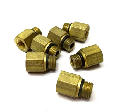 USED PARKER STRAIGHT FEMALE ADAPTER, BRASS