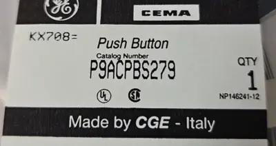 GE P9ACPBS279 push button sticker lot of 8 Loc4C20
