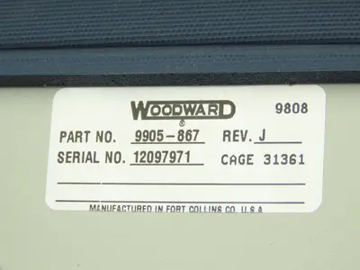 Woodward 9905-867 Peak 150 Digital Steam Turbine Controller