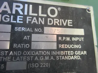 160 HP @ 1750 RPM, Amarillo #A32, right angle fan drive, 7.89:1 Ratio