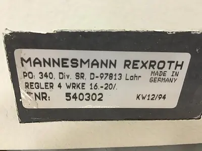 USED MANNESMANN REXROTH 4WRKE 16-20/.