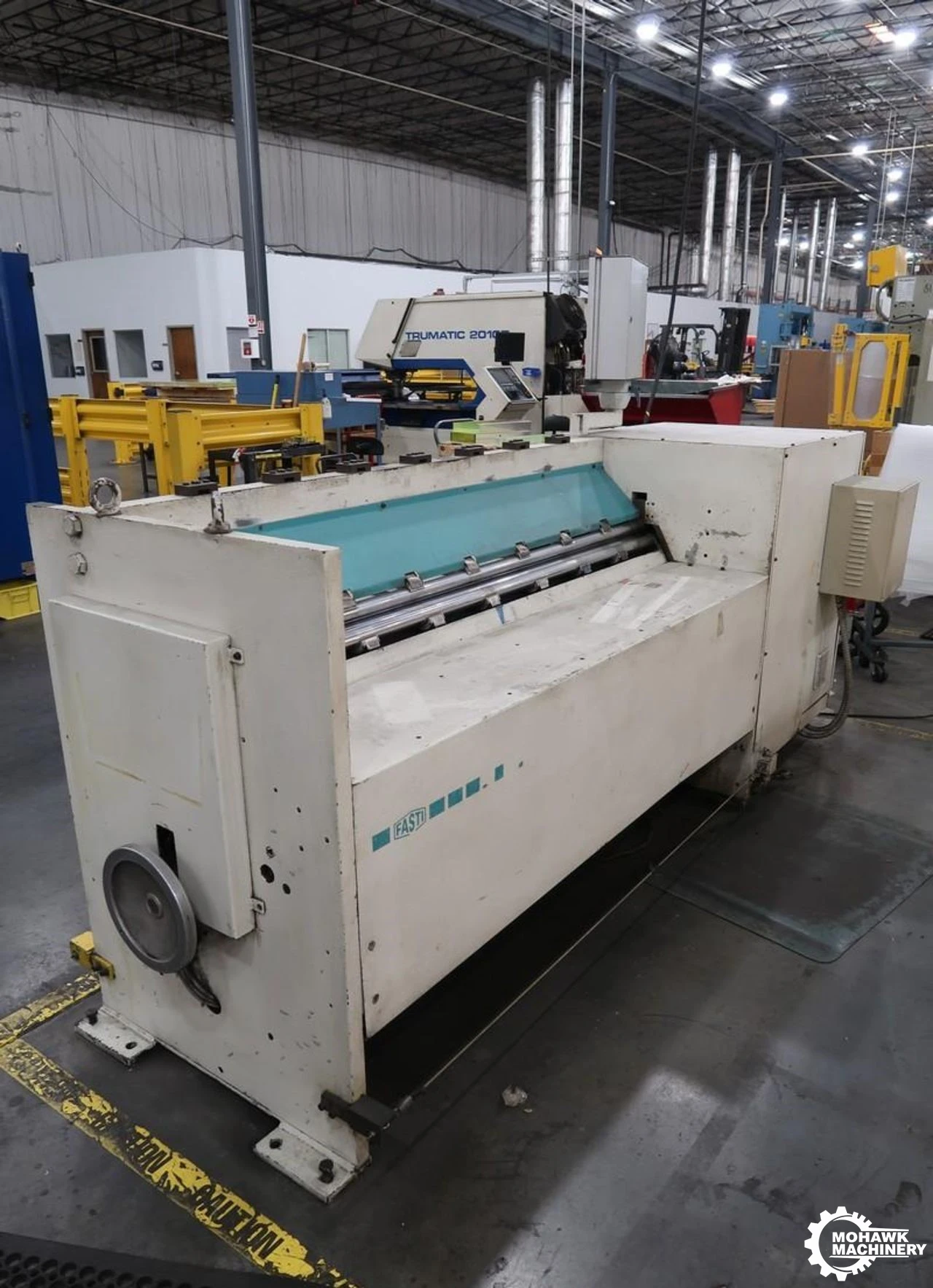 70" x 0.0295" SCHROEDER FASTI-WERK "145-18/075" REFLECTOR SLIP BENDING ROLL w/4-SPINDLE CNC ANCHOR - DUAL FOOT PEDAL CONTROLS