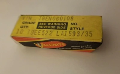 NEW Valenite Does Not Apply
