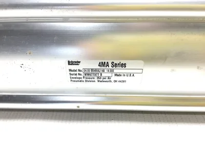 Schrader Bellows 04.00 BB4MSU14A Air/Pneumatic Cylinder 4″ Bore 250PSI Air Press