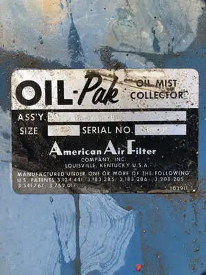 AAF Oil-Pak Size 50 Oil Mist Collector 3/4HP 230/460V 3PH