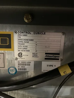 ATLAS COPCO GA50VSD 67HP Rotary Screw Air Compressor 220PSI 480V