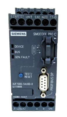 USED SIEMENS 3UF7000-1AU00-0 MOTOR PROTECTION MODULE 3UF70001AU000
