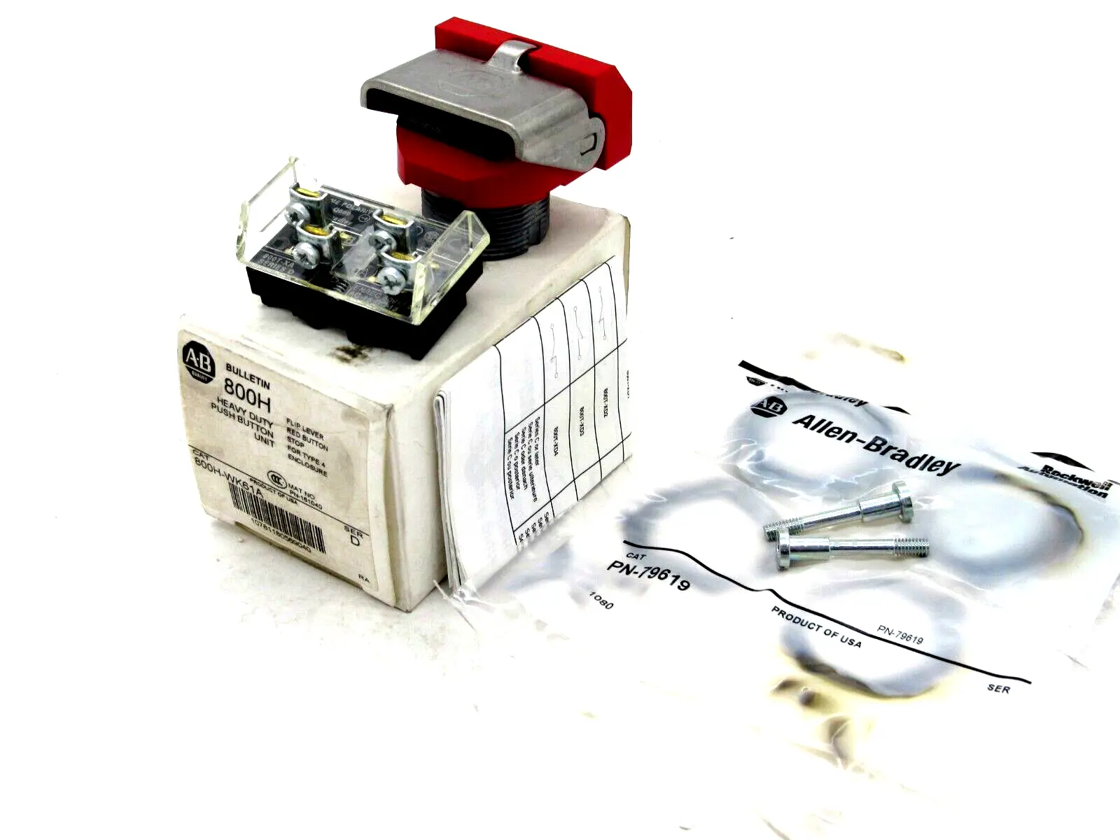 NEW ALLEN BRADLEY 800H-WK61A PUSH BUTTON UNIT 800HWK61A