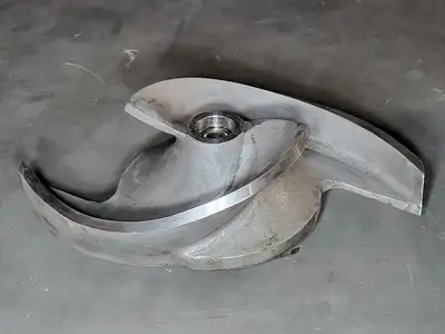 Pump Impeller, 6x8-18, 2 Vane, 316SS, 53106-1