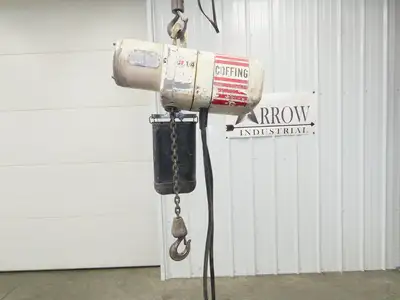 Coffing JF 1/4 Ton Electric Chain Hoist 16 FPM 9' Lift 230/460V 3PH