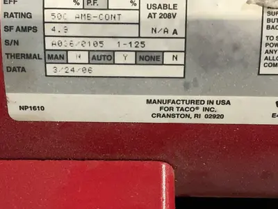 Used TACO MOTB100 Motors (misc) Ohio US | HGR 24 #1556780