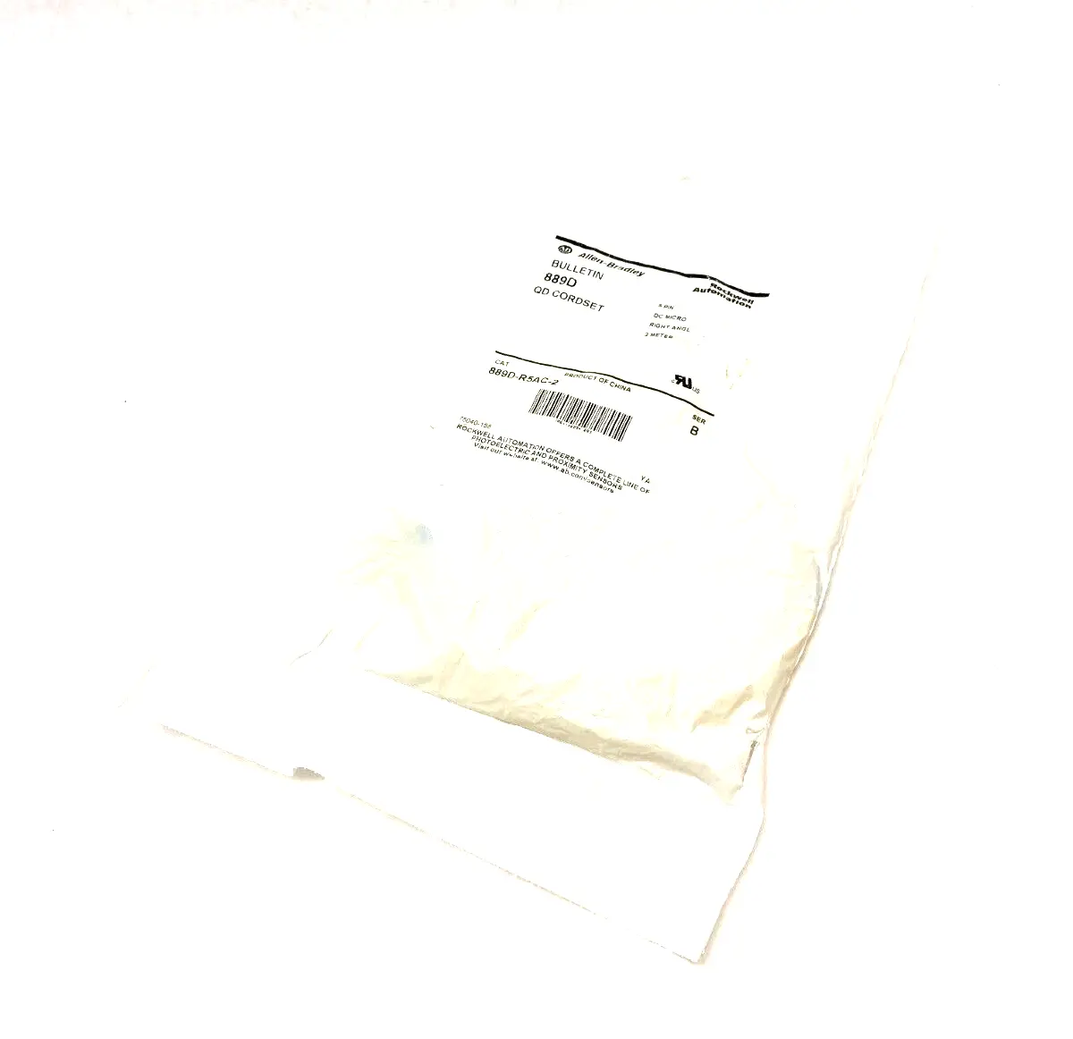 NEW ALLEN-BRADLEY SER. B SINGLE ENDED DC MICRO CORDSET RT ANGLE 5-PIN