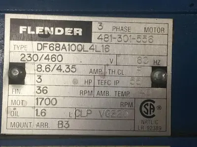 USED FLENDER DF68A100L4L16