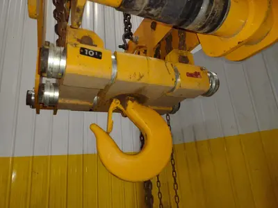 10 TON HARRINGTON MODEL #SHB100 CHAIN HOIST & TROLLY: YOBRO #25080