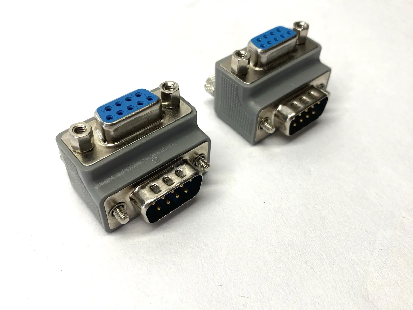 USED L-COM RIGHT ANGLE MALE TO FEMALE ADAPTER DB9