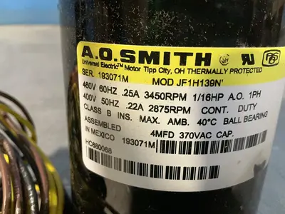 Used A.O. SMITH JF1H139N Motors (misc) Ohio US | HGR 24 #1556812
