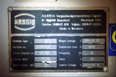 Hassia FVP 18/30 Filler Form Fill & Seal | Perry Equipment (12)