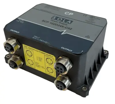 USED SOLA SCP102D24X-C02 POWER SUPPLY 50/60/400HZ SCP102D24XC02