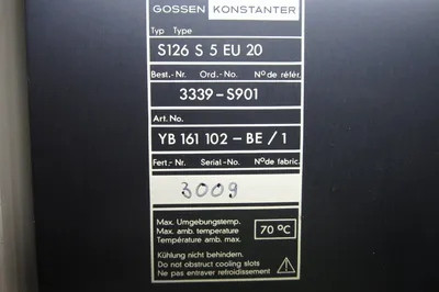 GOSSEN KONSTANTER S126-S-5-EU-20 PC MODULE S126S5EU20