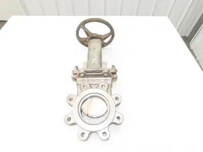 DeZurik KBD 4" Stainless Lug Knife Gate Valve Rising Stem 304SS *Bad Seal*