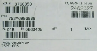 NEW ROSEMOUNT 752F1AE5 PRESSURE TRANSMITTER 752*6996888
