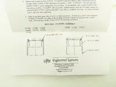 OPW Seal Cylinder Assembly 1-1/2" - 3" Kamvalok Coupler Kit