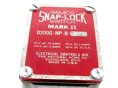NEW NAMCO SNAP-LOCK D200G-NP-B-R220 LIMIT SWITCH D200GNPBR220