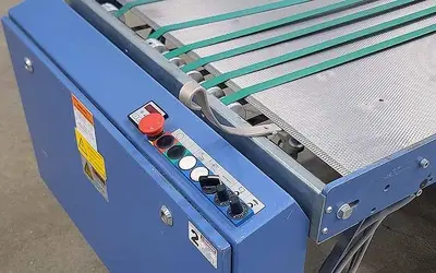 USED 2007 MBO PAPER FOLDER W/ UW UNWINDER, PANEL SHEETER SVC 520C, AND VERTICAL STACKING SVC 520S